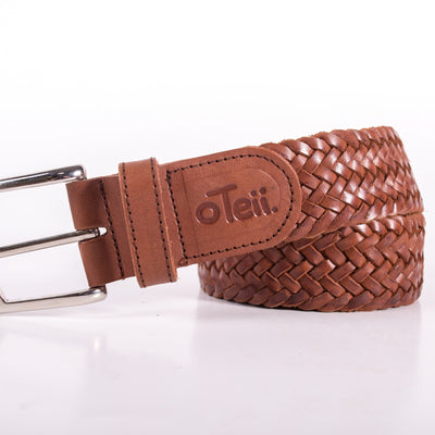 oteii leather woven belt shedron