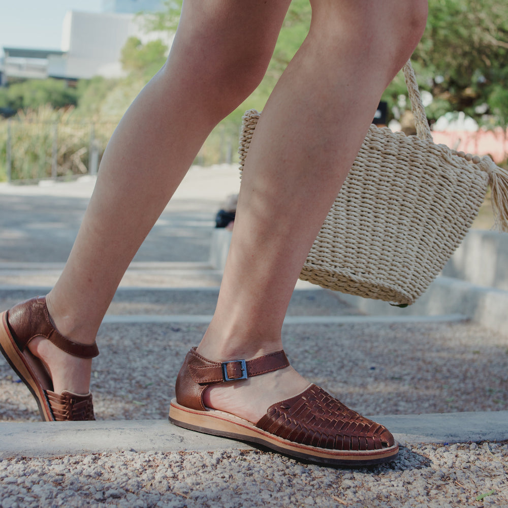 Handmade Huaraches Sandals For Women Brown oTeii