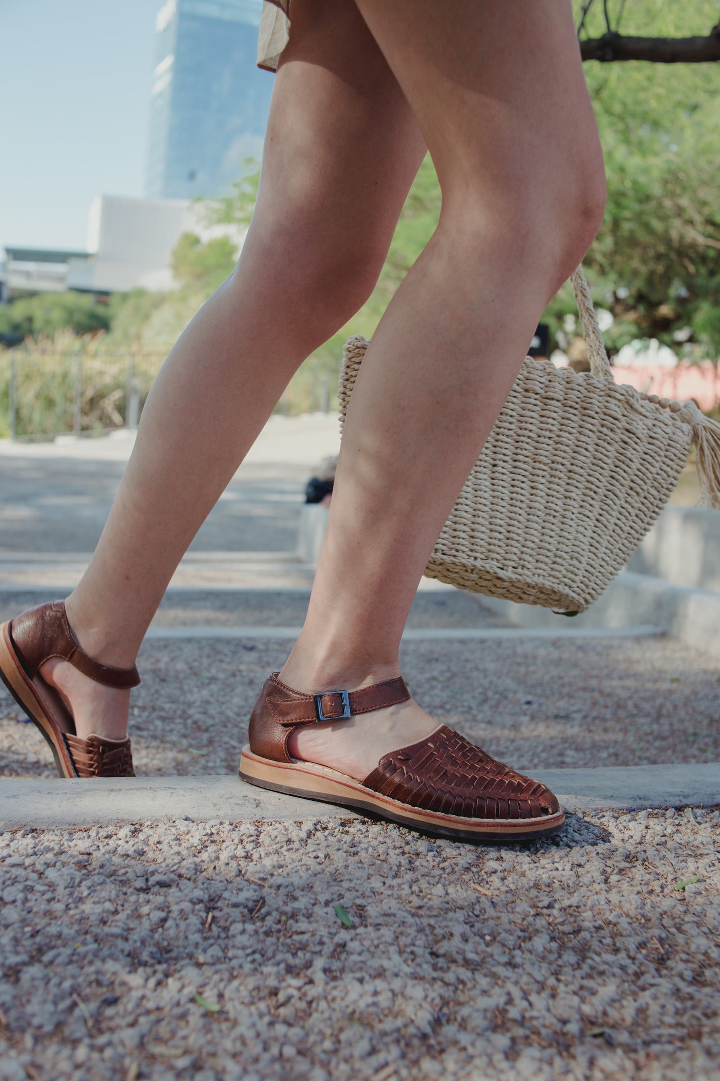 Handmade Huaraches Sandals For Women Brown oTeii