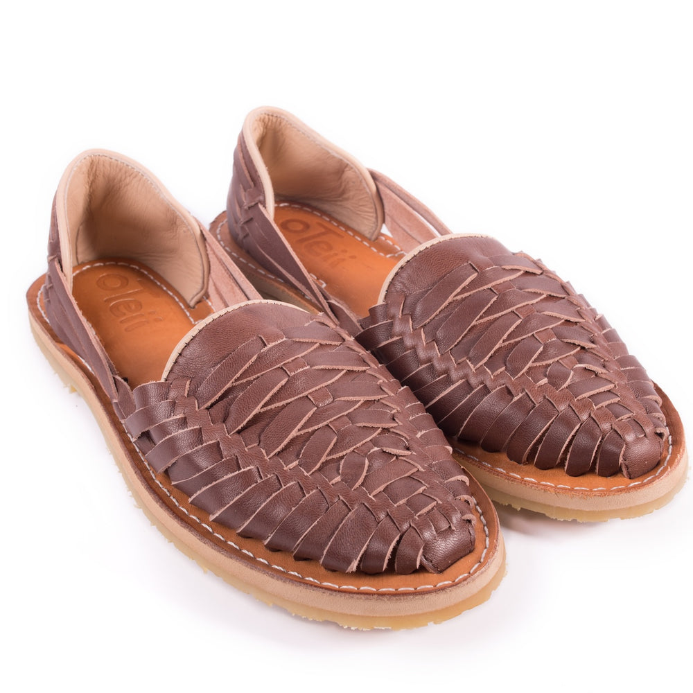 
                  
                    Handmade brown leather huarache sandals for women
                  
                