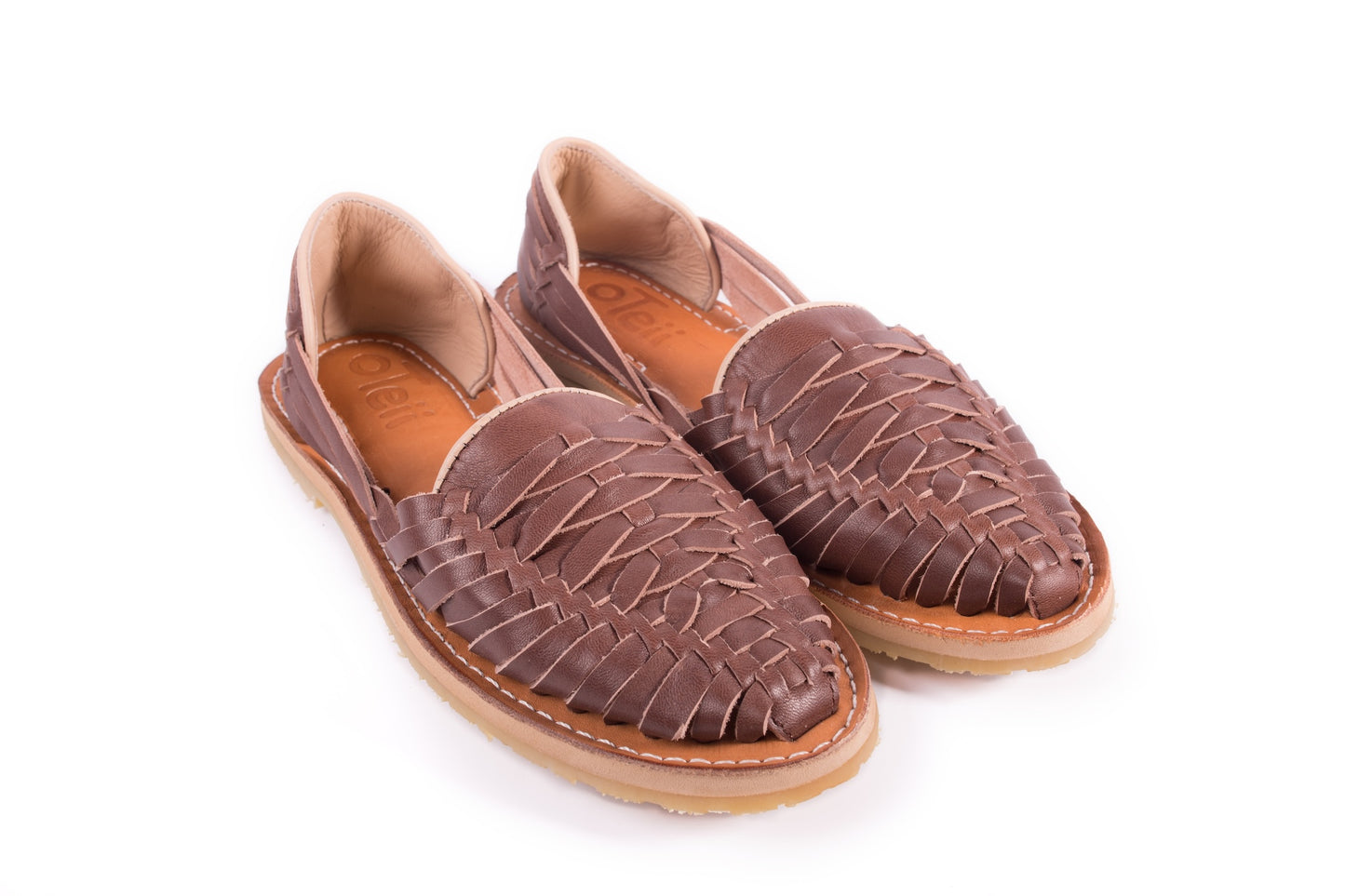 
                  
                    Handmade brown leather huarache sandals for women
                  
                